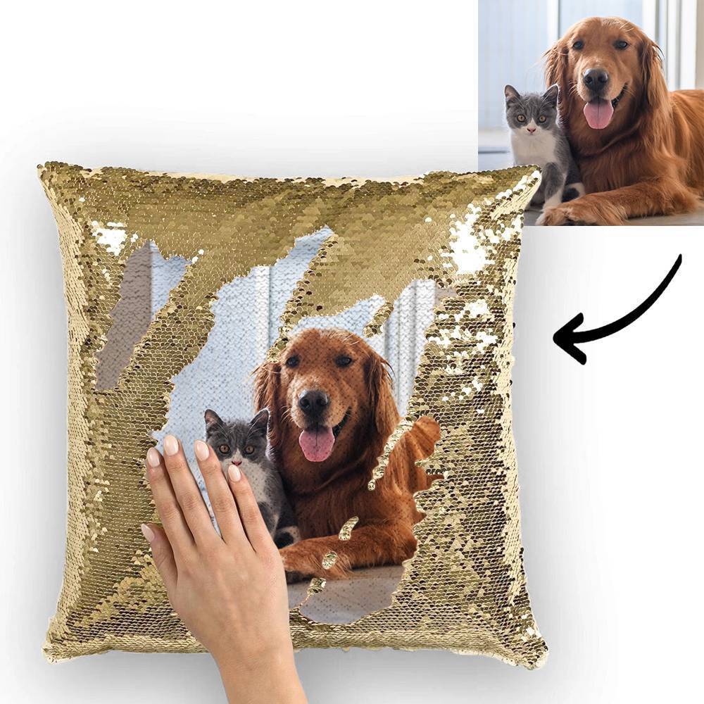 Personalized Photo Sequin Pillow