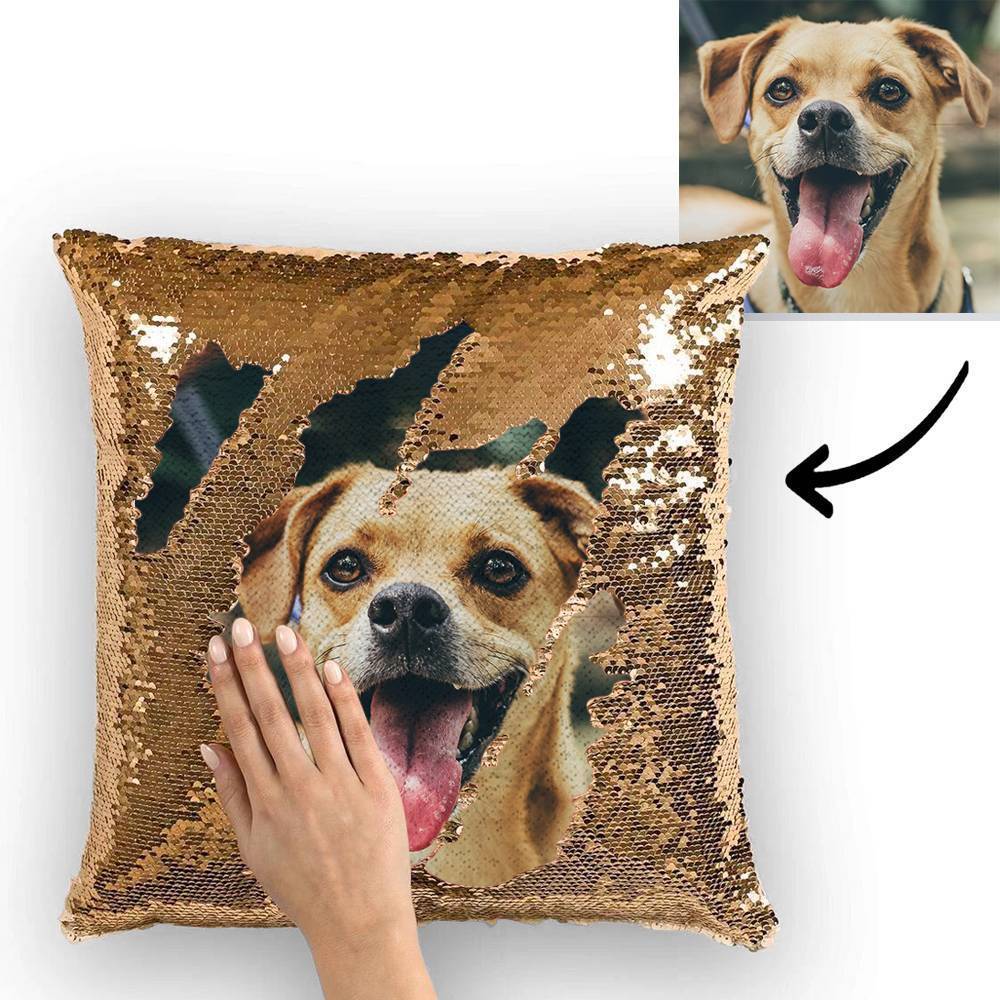 Personalized Photo Sequin Pillow