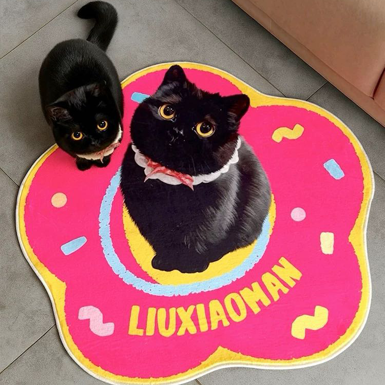 Personalized Photo Collage Pet Rug for Dogs & Cats | Personalized Photo Carpet | Soft Milk-Velvet Washable Pet Mat | Birthday Memory Gift | Luxury Plush Custom Dog Cat Bed Mat - Get Photo Blanket