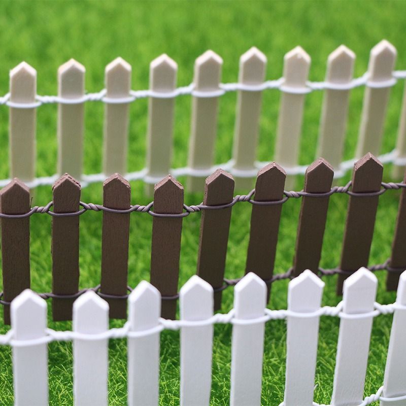 1pc Mini Wooden Fence, Miniature Fence