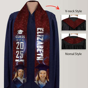 Custom Photo Graduation Gift Stoles Class of 2025 Senior Gift