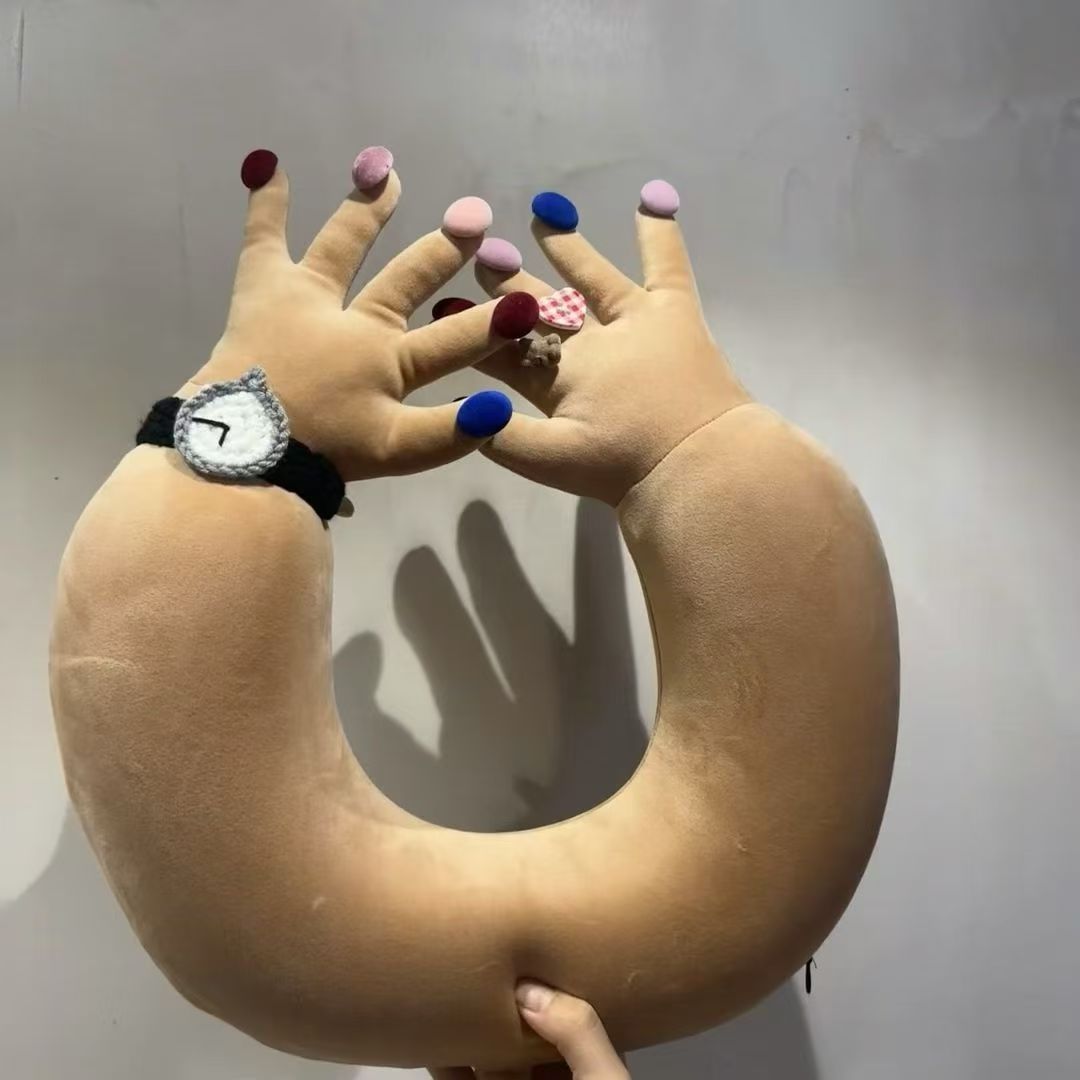 Thickened Neck Support Pillow Soft Plush Funny Finger Pillow Neck Pillow Party Decoration