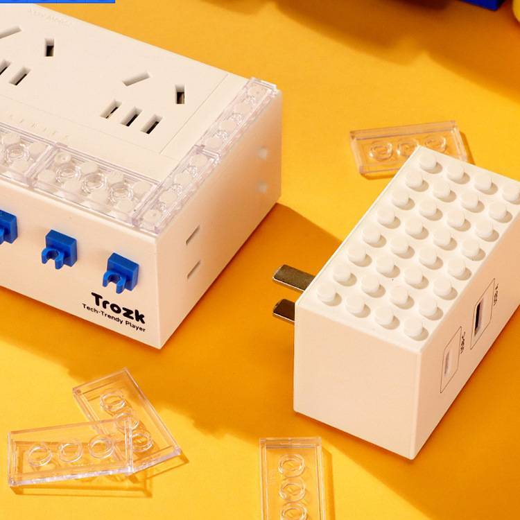 Building Block Power Socket Electrical Outlet Extender USB-A, USB-C Gallium Nitride Block Plug Block Socket Unique Gifts - Get Photo Blanket