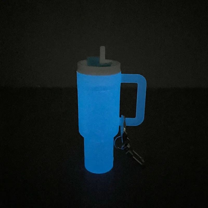 Mini Tumbler Keychain with Detachable Lipstick and Lip Gloss Storage