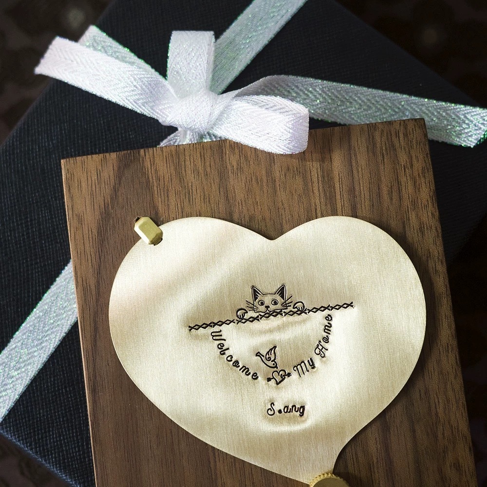 Handmade Custom Brass Wooden Plaque Perfect For Valentine'S Day Gifts And Birthday Home Decor