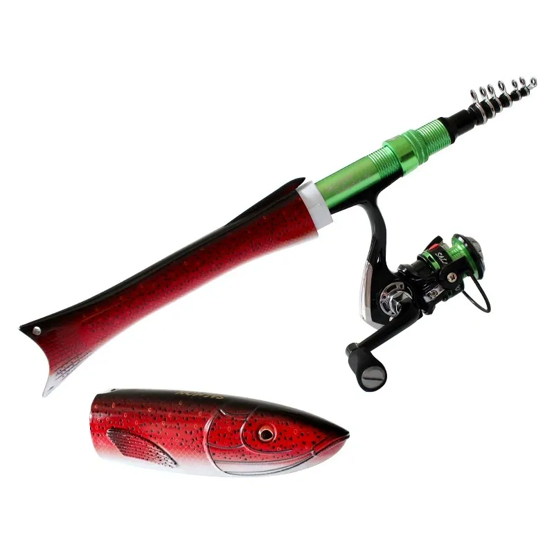 Fish Shaped Portable Telescopic Rod For Outdoor Fishing