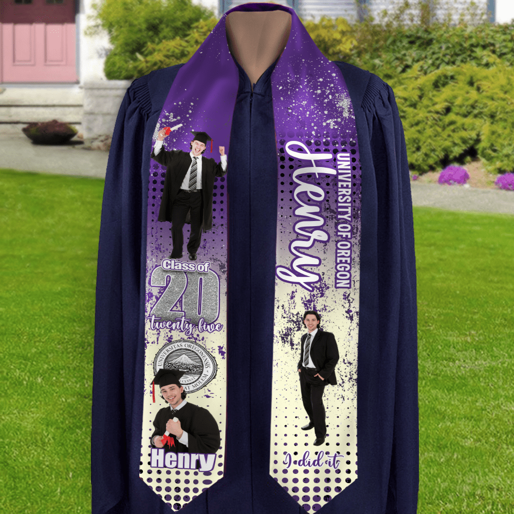 Custom Photo I Did It Congrats Graduation Stoles