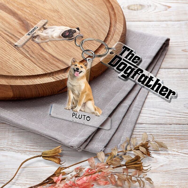 Personalized Acrylic Photo Keychain For Cute Pets