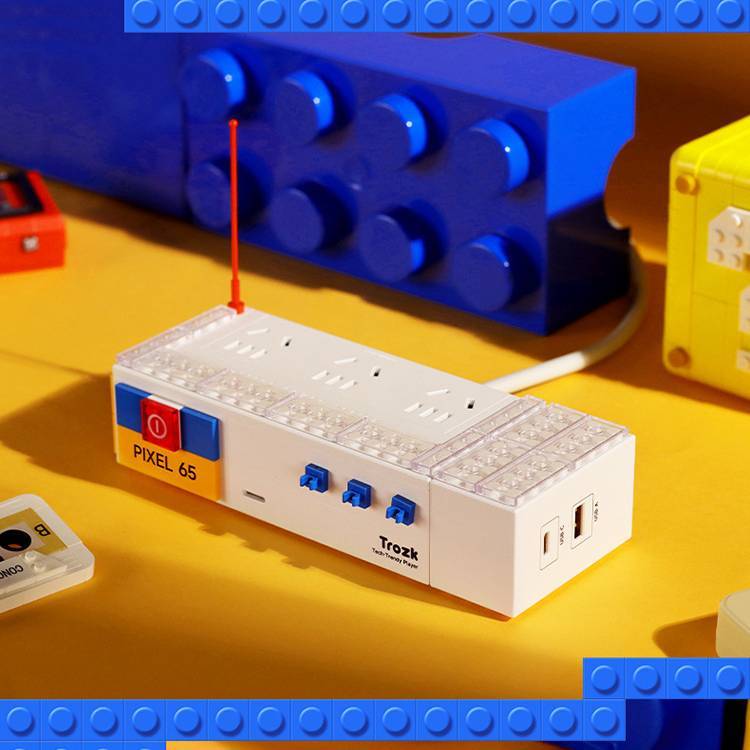 Building Block Power Socket Electrical Outlet Extender USB-A, USB-C Gallium Nitride Block Plug Block Socket Unique Gifts - Get Photo Blanket