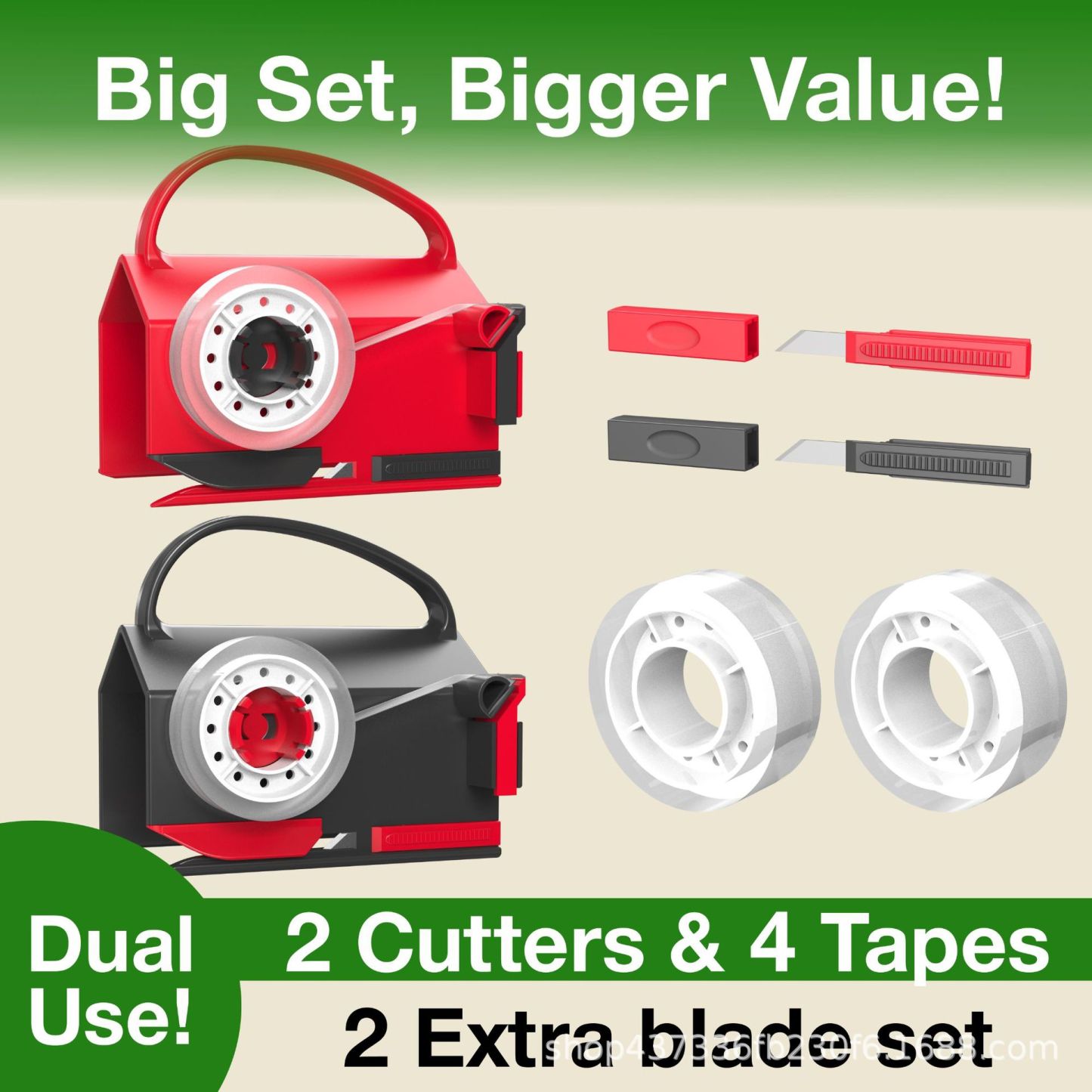 Wrapping Paper Cutter & Tape Dispenser, Dual Use Holiday Gift Wrap Cutter Tool Paper Roll Holder Tube - Get Photo Blanket