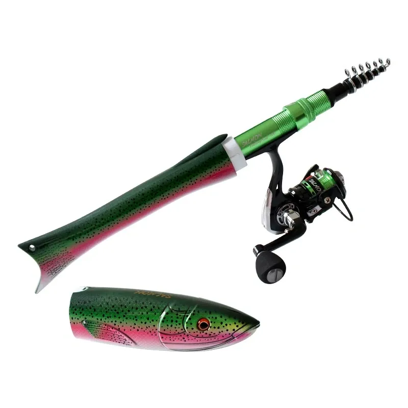 Fish Shaped Portable Telescopic Rod For Outdoor Fishing