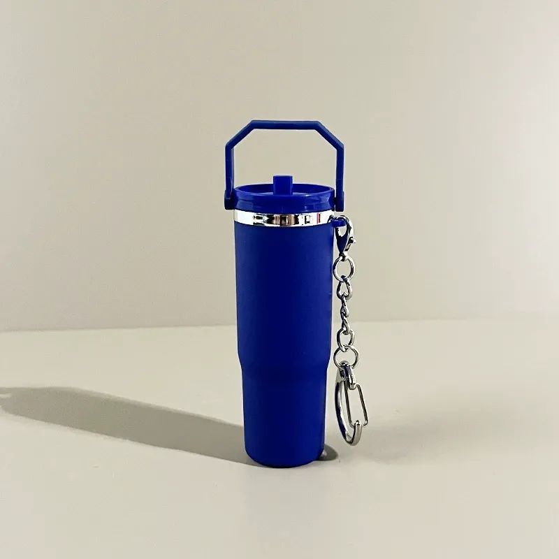 Mini Tumbler Keychain with Detachable Lipstick and Lip Gloss Storage