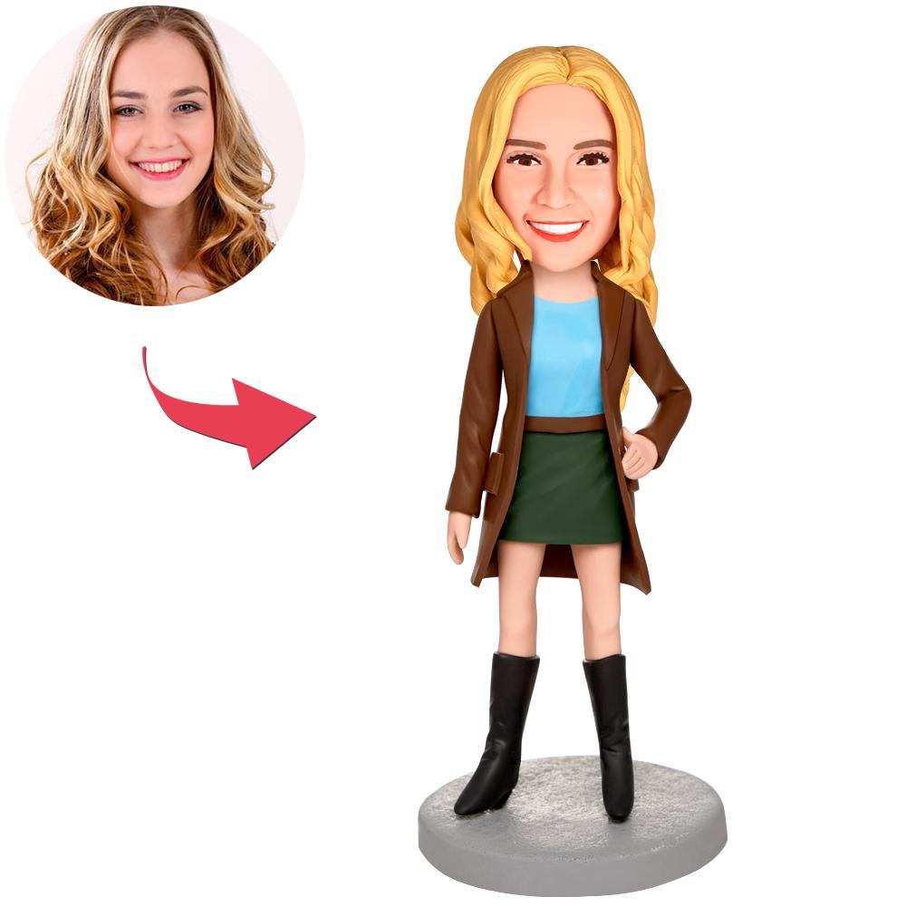 Need For Speed Woman Custom Bobbleheads With Engraved Text