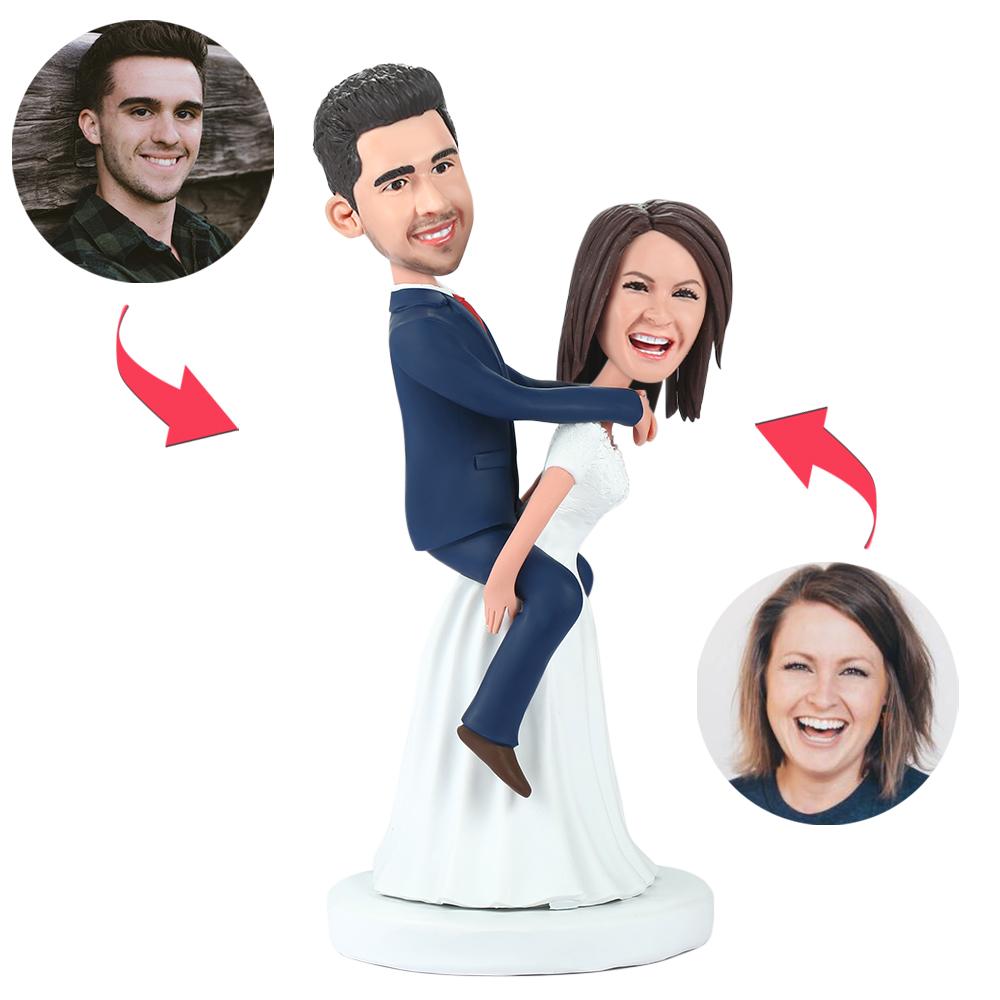 Figurine Personnalisée Mariée Portant L'époux