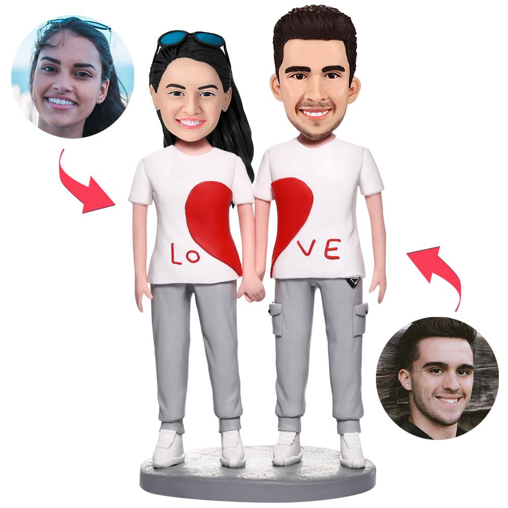 Figurine Personnalisée Vêtements décontractés LOVE Couple