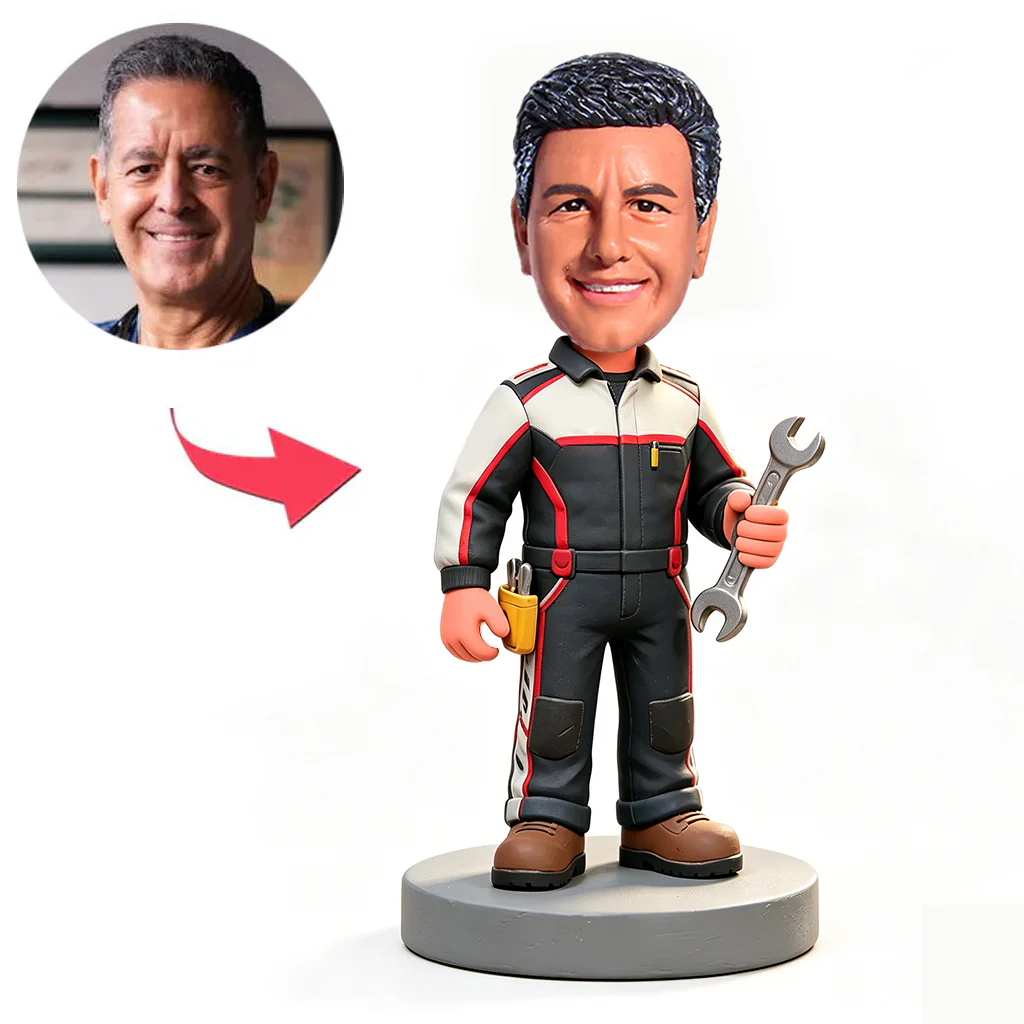 Clé De Maintien Mécanique Masculine, Bobblehead Personnalisé Gravé Avec Texte