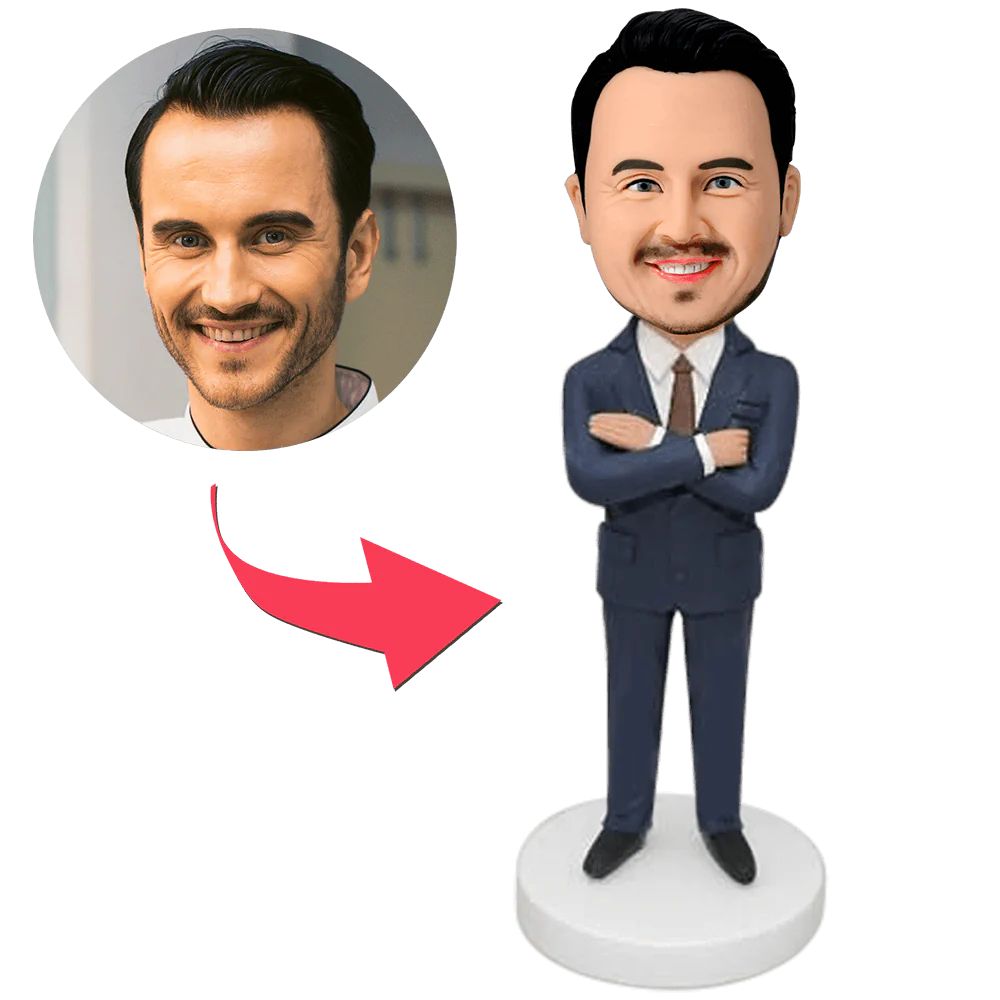 Geschenk für Männer BobbleHead Figuren Geschäftsmann BobbleHead mit eingraviertem Text