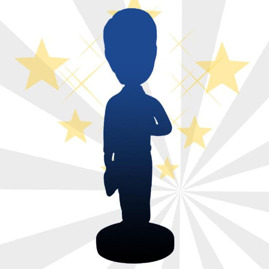 Wackelkopf Figuren Vollständig Anpassbar 1 Person Bobble Head Mit Graviertem Text