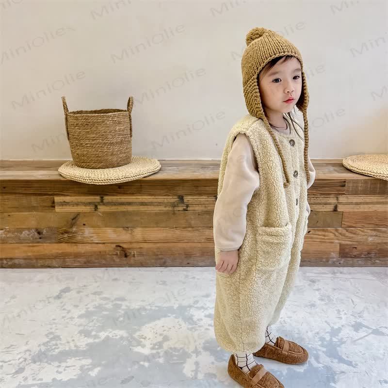 Baby Toddler Girl Fleece Overalls - image 4