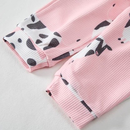 Baby Pink Cow Waffle 2-piece Set - image 7