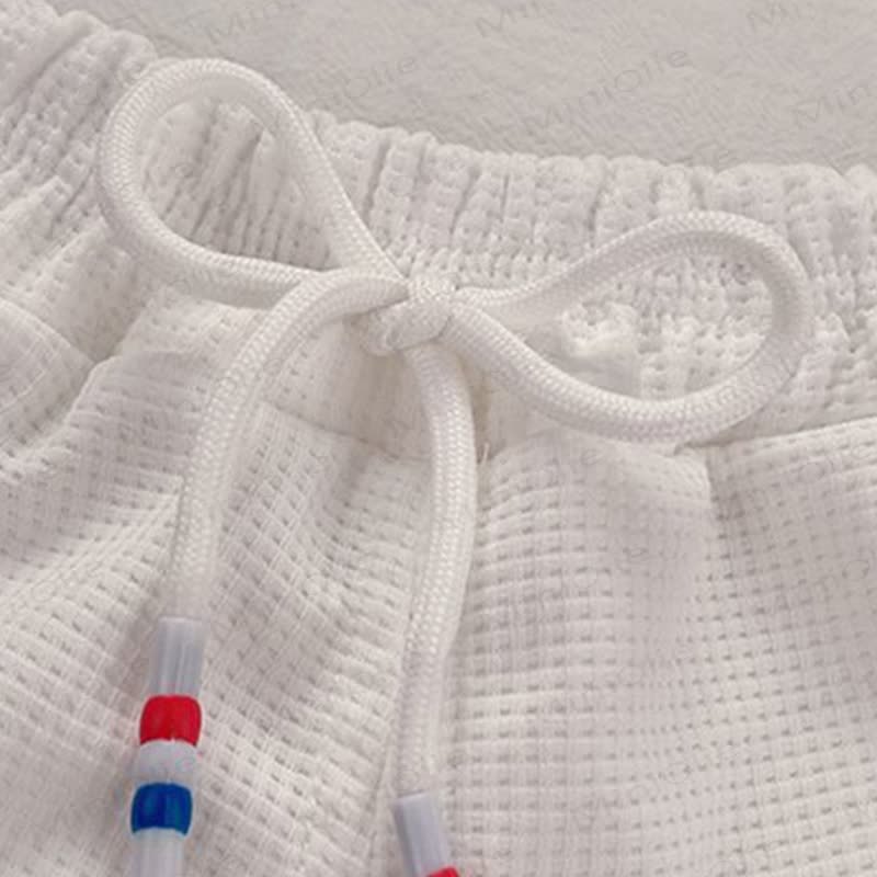 Baby Toddler Waffle Knit Lounge Tee and Short 2-piece Set - image 7