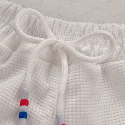 Baby Toddler Waffle Knit Lounge Tee and Short 2-piece Set - image 7