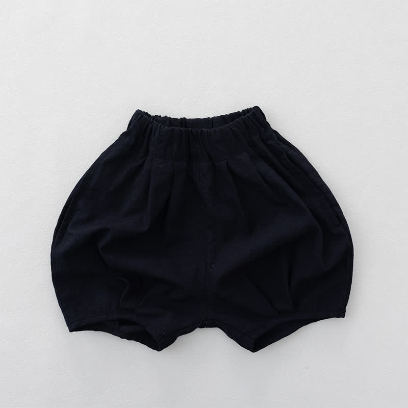 Toddler Cotton Solid Color Shorts - Navy - 6-7T - image 3