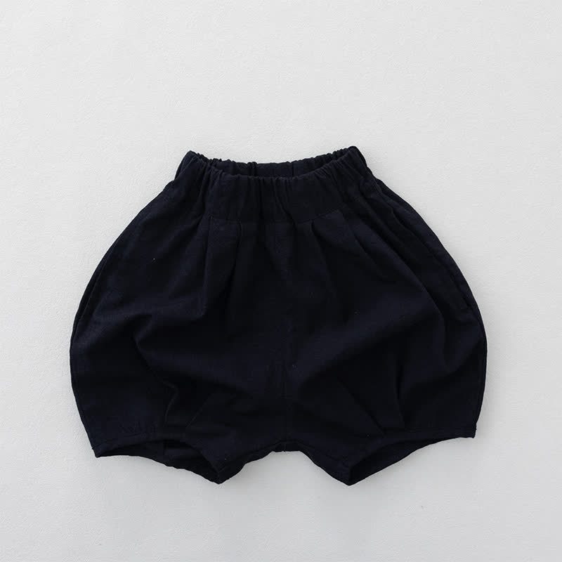 Toddler Cotton Solid Color Shorts - Navy - 6-7T - image 3