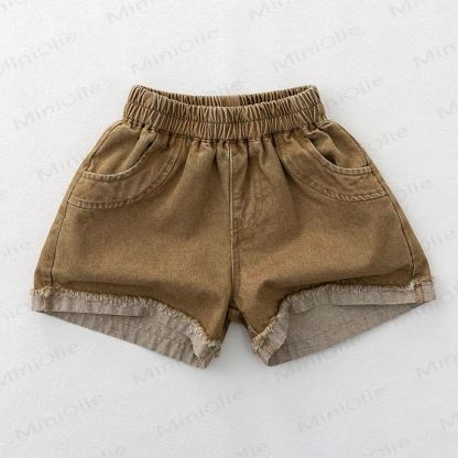 Toddler Washed Cotton Solid Color Shorts - Yellow - 6-7T - image 5