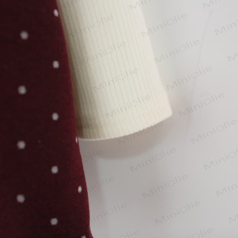 Baby Girl Bow Dot Lace Fleece Lined Dress - image 10