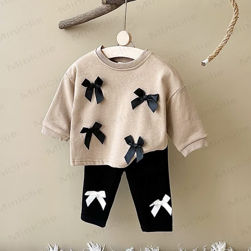 Baby 2-Piece Bow Lovely Casual Set - Camel - 2-3T - image 32