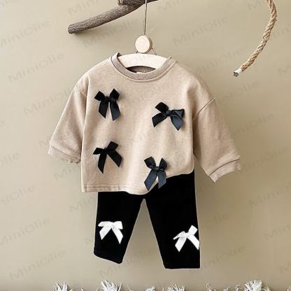 Baby 2-Piece Bow Lovely Casual Set - Camel - 2-3T - image 32