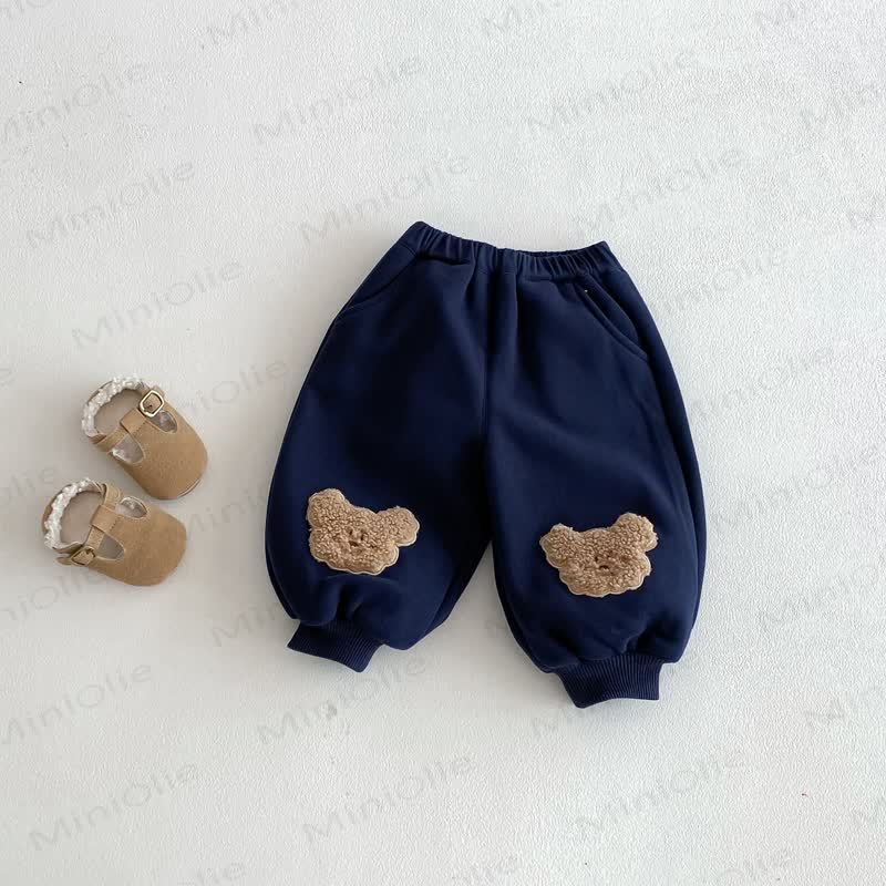Baby Toddler Bear Fleece Lined Pants - Blue - 5-7T - image 4