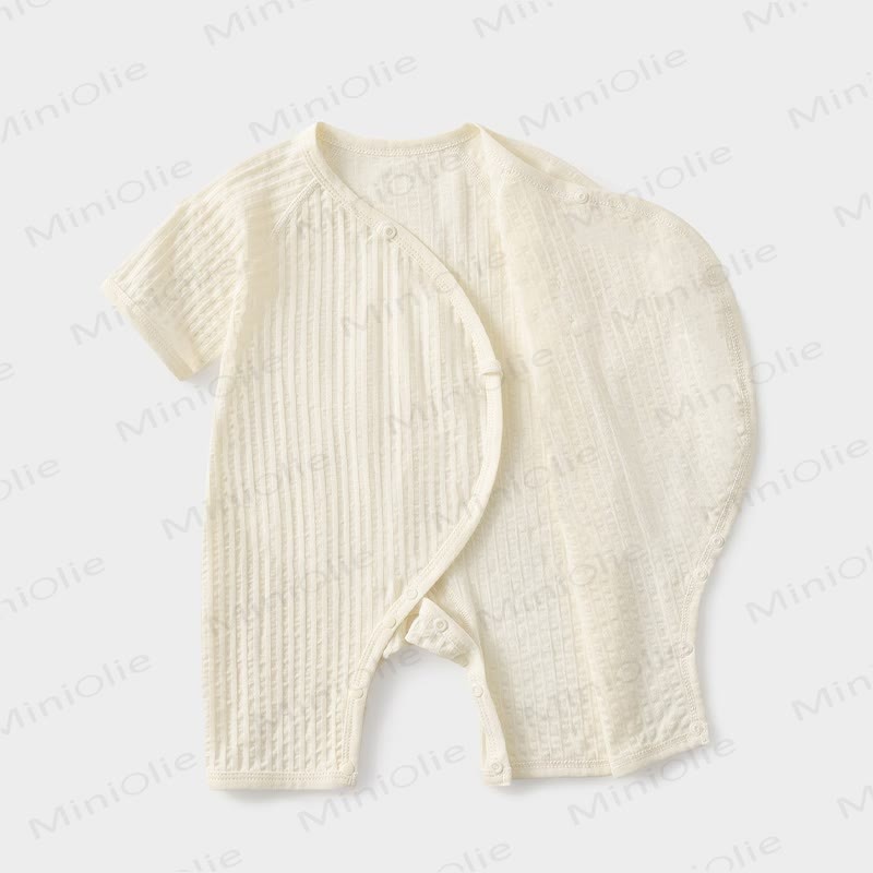 Baby Cotton Solid Color Romper - image 6