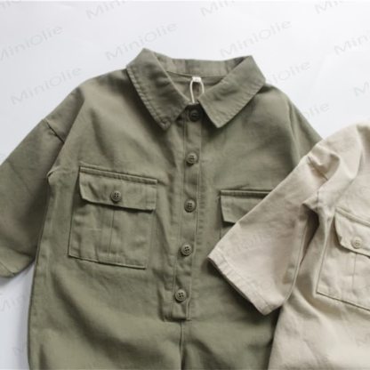 Baby Toddler Solid Color Overalls - image 7