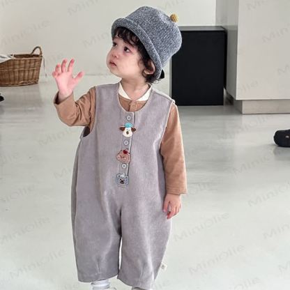 Baby Animal Patch Corduroy Overalls - image 19