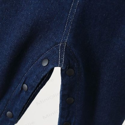 Baby Toddler Mushroom Denim Fleece Lined Overalls - image 6