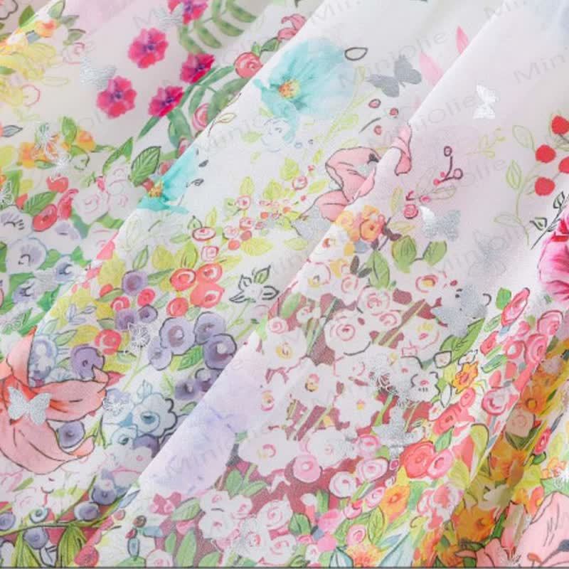 Toddler Kid Girls Floral Tulle Sleeveless Dress with Hat - image 7