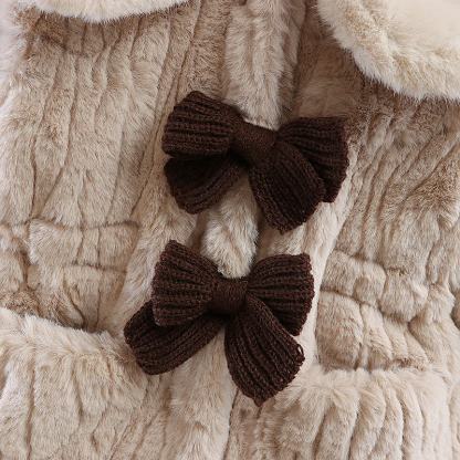 Baby Toddler Fleece Bow Quilted Outerwear - image 3