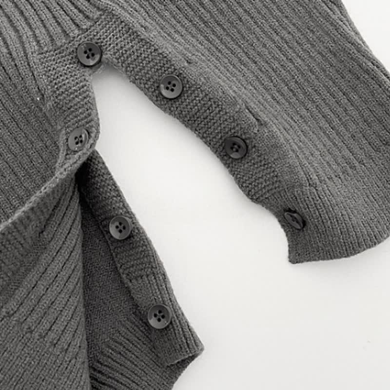 Baby Solid Color Knitted Overalls - image 13