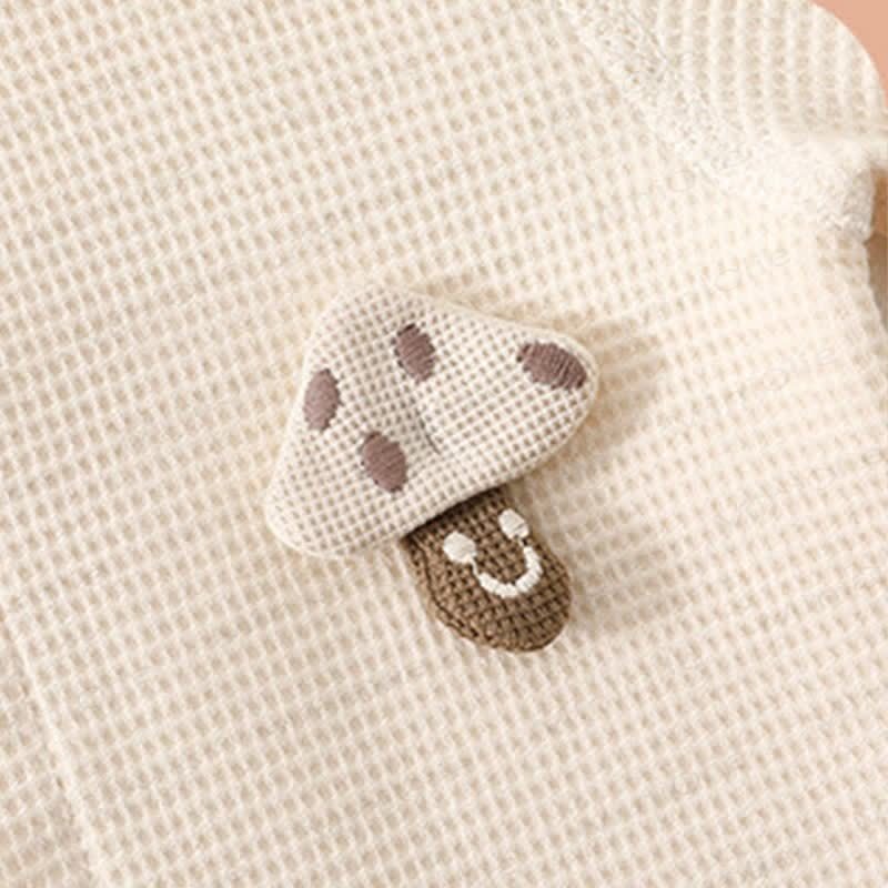 Baby Mushroom Patch Waffle Romper - image 8