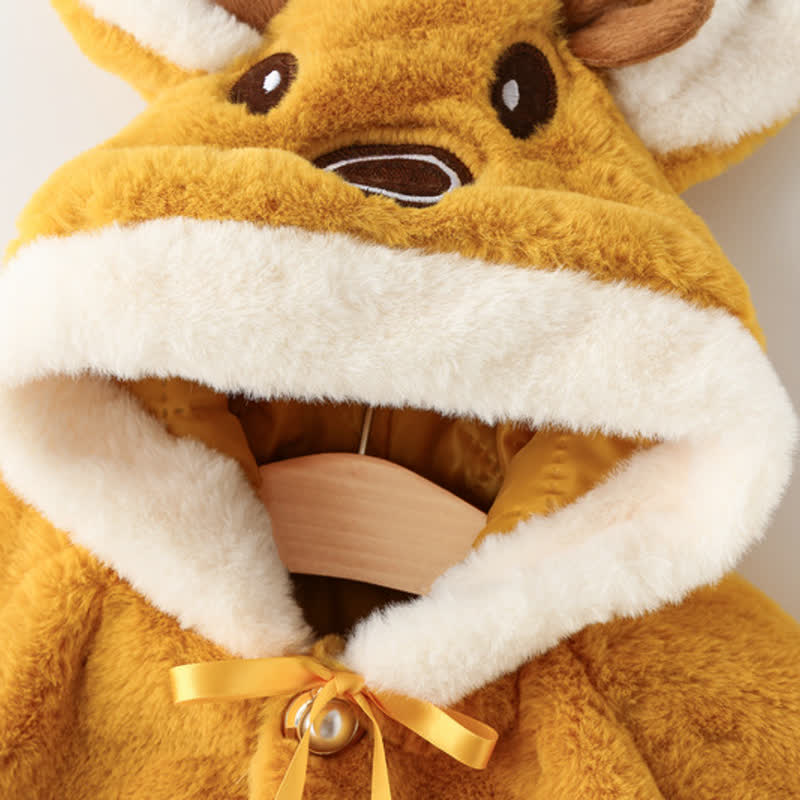 Baby Reindeer Fleece Hooded Warm Cape - image 10