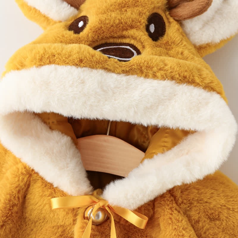 Baby Reindeer Fleece Hooded Warm Cape - image 10