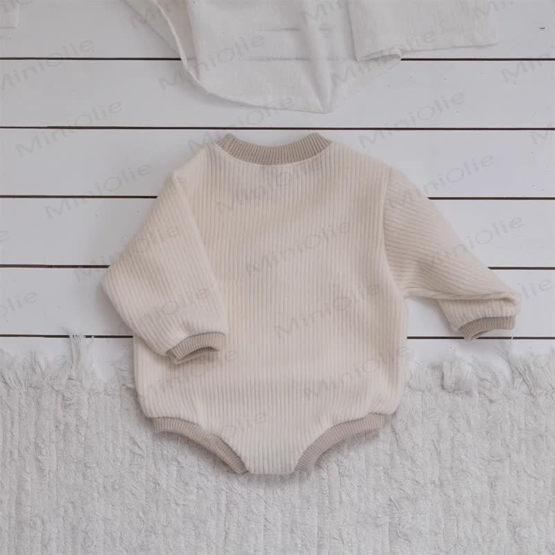 Baby Rainbow Ribbed Fleece Lined Bodysuit - image 5