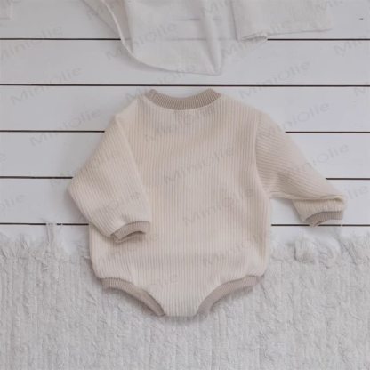 Baby Rainbow Ribbed Fleece Lined Bodysuit - image 5