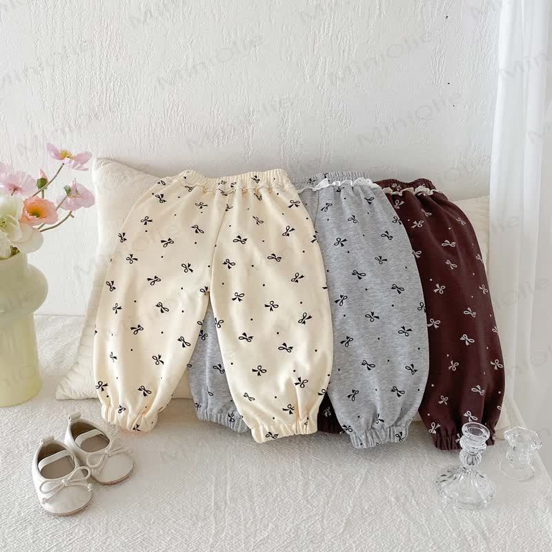 Baby Girl Bowknot Jogger Pants - image 5