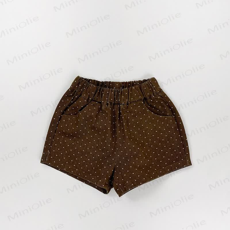 Toddler Polka Dot Shorts - Coffee - 6-7T - image 4