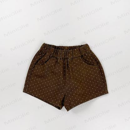 Toddler Polka Dot Shorts - Coffee - 6-7T - image 4