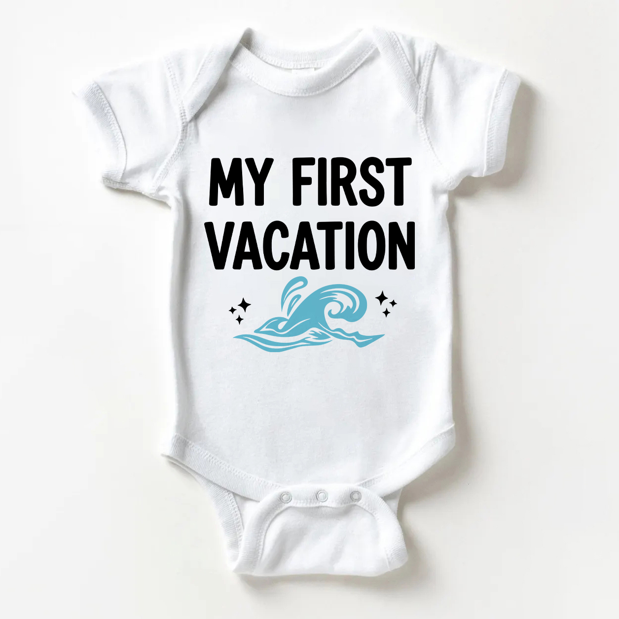 MY FIRST VACATION Baby Slogan White Bodysuit - White - 18-24M - image 1