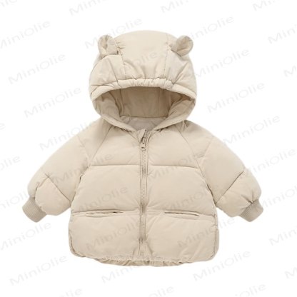 Baby Toddler Solid Color Hooded Outerwear - image 5